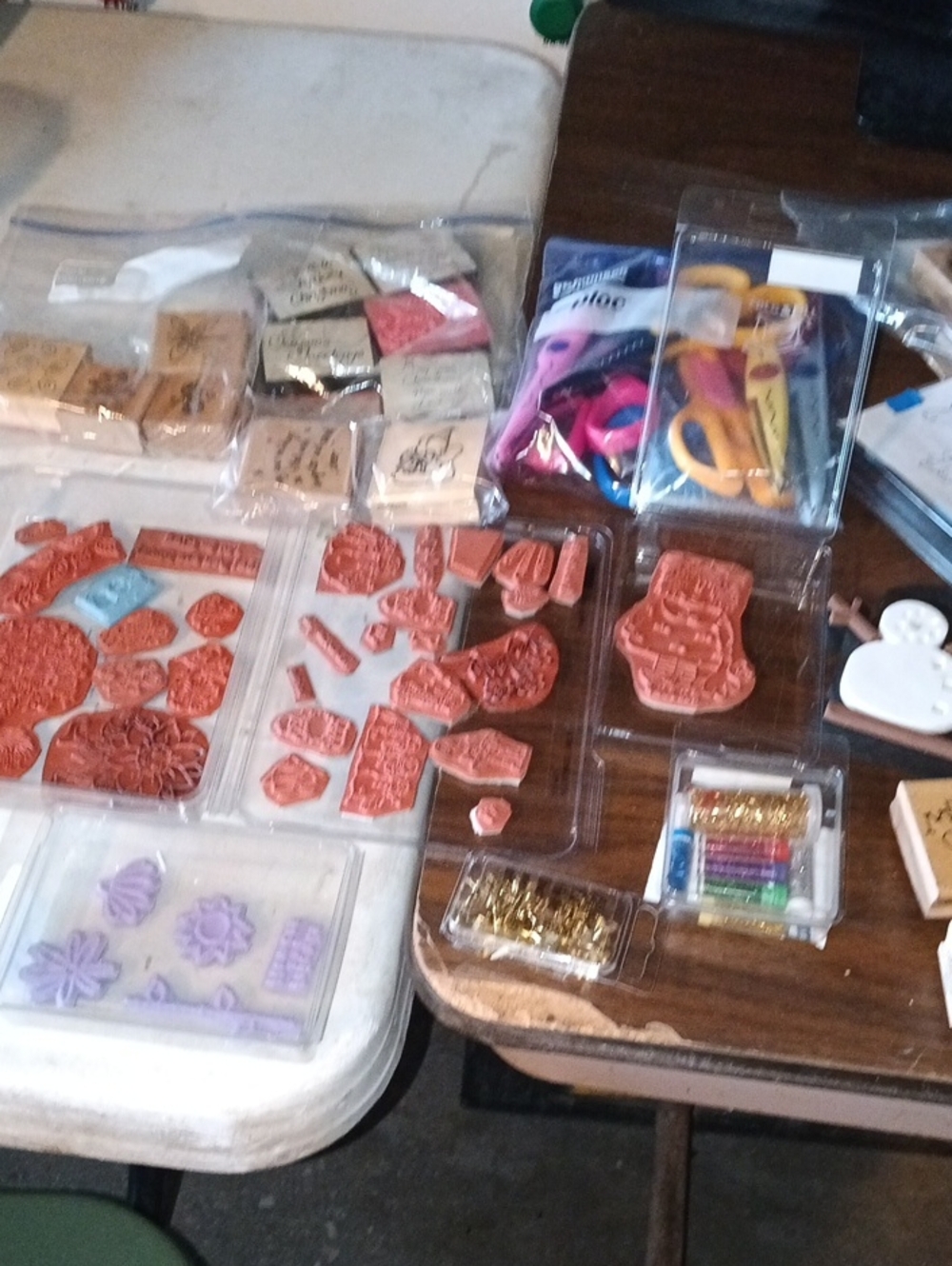 Craft Holiday Stamp and Embellishment Set - Red, Purple, Gold